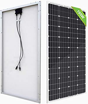 ECO-WORTHY 195W 12V Solar Panel High Efficiency Mono Module Off Grid PV Power for Battery Charging, Boat, Caravan, RV