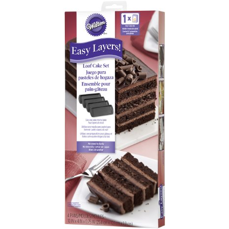 Wilton Easy Layers Cake Loaf Pan 4 Pc