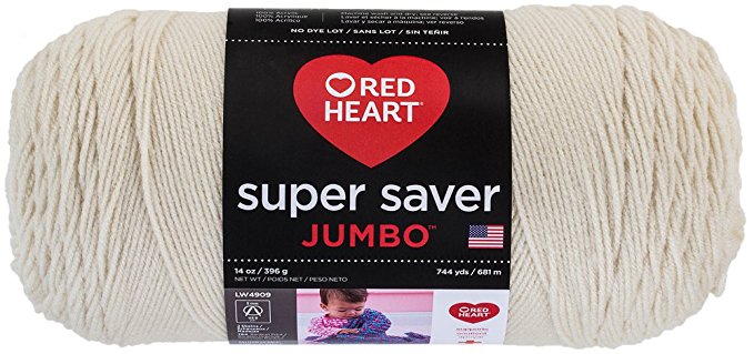 Coats Yarn Acrylic Blend Red Heart Super Saver Yarn-Aran