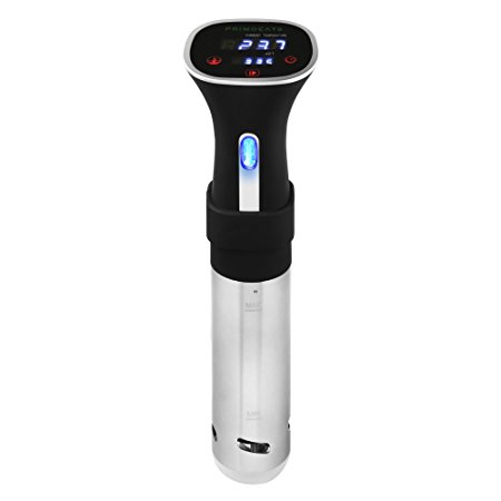 Sous Vide Precision Cooker Immersion Pod with Digital LCD Display, 800W, Stainless Steel, Powerful Operation, Quiet & Accurate - Precise and Even Cooking - By Primo Eats