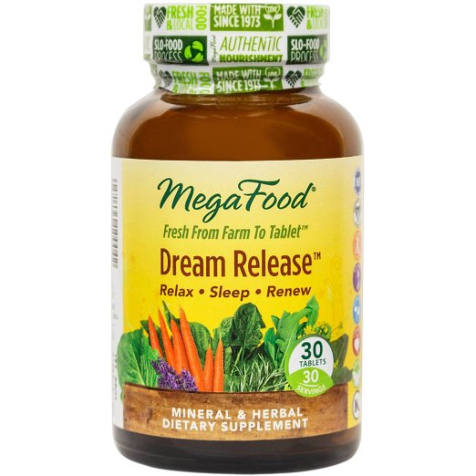 MegaFood - Dream Release Promotes a Sense of Relaxation and Restorative Sleep 30 Tablets