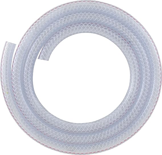 LDR 516 B3810 Clear Braided Nylon Tubing, 3/8-Inch ID