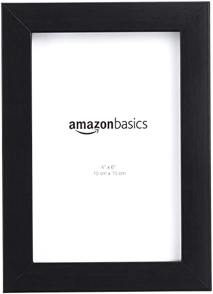 AmazonBasics Photo Picture Frame - 4" x 6", Black, 5-Pack