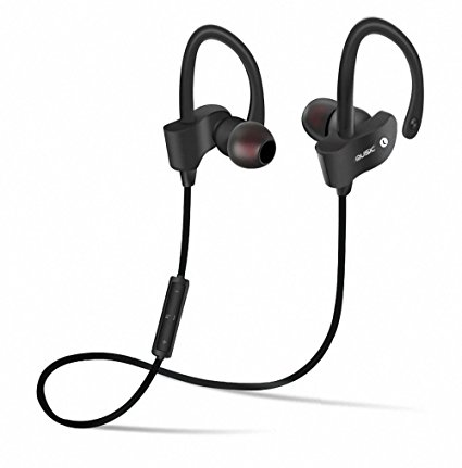 Bluetooth Sport Earphone,Ubit Sweatproof Wireless Bluetooth Headset V4.1 Stereo Sports Earbuds with Mic In-Ear Noise Cancelling Earphones (Black)
