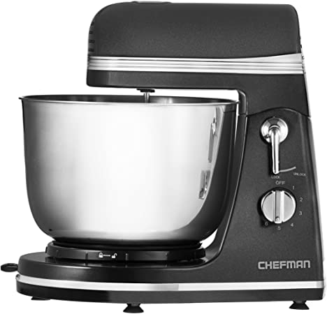 Chefman RJ32-B Legacy Series Power Stand Mixer, Black