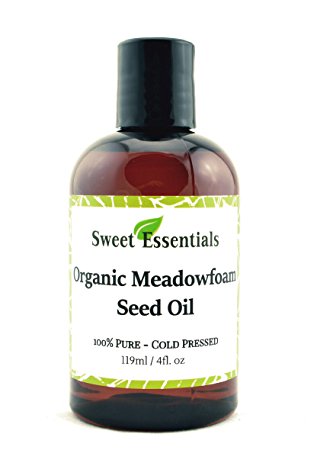 100% Pure Organic Meadowfoam Seed Oil | 4oz | Cold Pressed | For Hair, Skin & Nails | Eyelash Growth | For All Skin & Hair Types | Also Excellent For Mature Skin