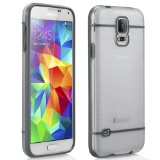 GreatShield RADIANT Series Ultra Slim Case for Samsung Galaxy S5 Transparent  Gray