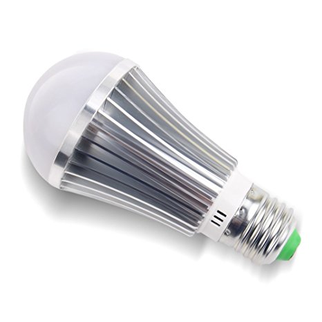 Lineway 12W E27 White LED Light Bulb with Radar Motion Sensor Up to 16 Feet (Work in Darkness Only)