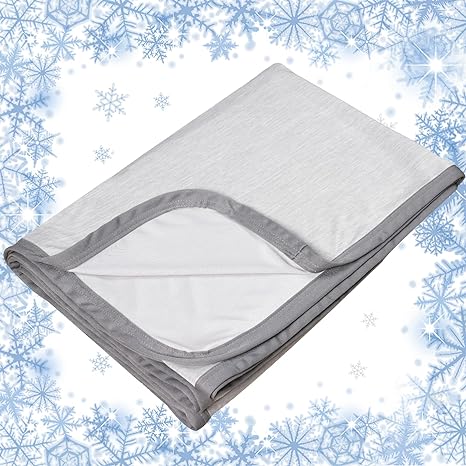 PHF Cooling Blanket for Hot Sleepers King Size, Arc-Chill Cool Blanket Absorbs Body Heat to Keep Cool for Night Sweats, Summer Blanket for Bed Sofa Couch, 108x90 inches, Light Grey
