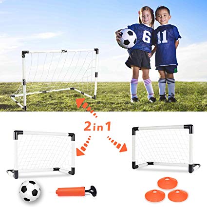 EXERCISE N PLAY Soccer Goal Set, Football Training Sports Toy, Training Ball Indoor Outdoor, for Boys and Girls Festival Gifts