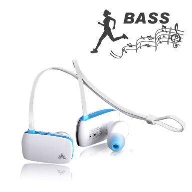 Avantree Universal Wireless Bluetooth Earbuds with Mic - Sacool White/Blue