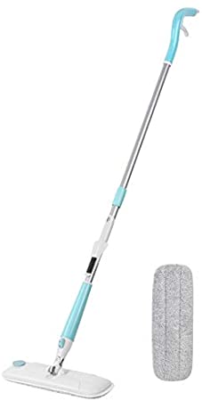 Maryya Microfiber Spray Mop Hard Floor Mop for Home Kitchen Wood Tile Laminate Ceramic Floor Cleaning Tool with 2 Extra Refills and 1 Scraper