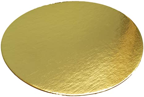 MT Products 8 1/4 inches Round Gold Cake/Pastry Dessert Board (20 Pieces)