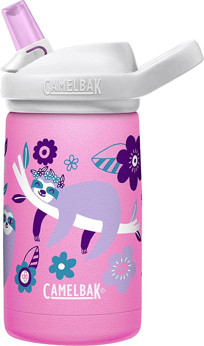 CamelBak Eddy  Kids Water Bottle, Vacuum Insulated Stainless Steel with Straw Cap, 12 oz