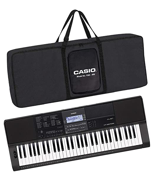 Casio CT-X870IN 61-Key Touch Sensitive Portable Keyboard with Carry Case (Black)