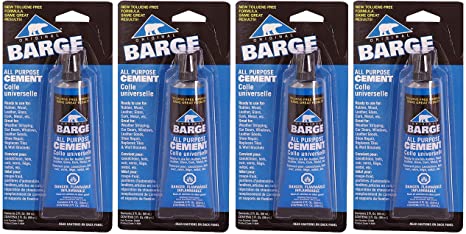 Barge All-Purpose TF Cement Rubber, Leather, Wood, Glass, Metal Glue 2 oz (Fоur Расk)