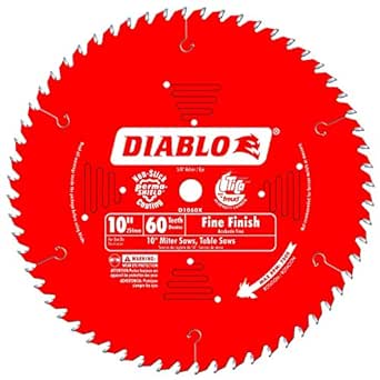 Diablo D1060X 10" x 60 Tooth Fine Finish Blade