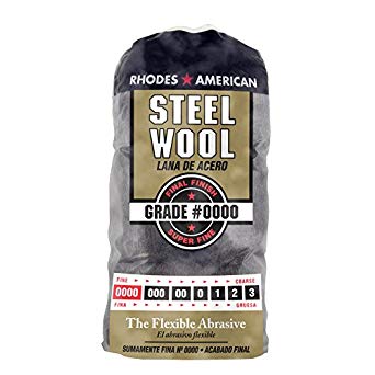 Steel Wool, 12 pad, Super Fine Grade #0000, Rhodes American, Final Finish