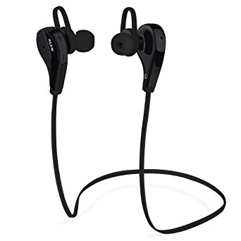 Bluetooth 4.0 Wireless Earphone, Ailkin Sport Headphone Sweatproof Running Exercise Stereo Earbuds Car Hands-free Calling Headset with Microphone for IPhone, Samsung, Android /IOS Phones, Black