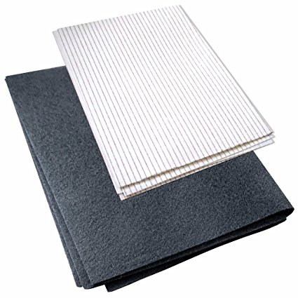 Grease and Carbon Cooker Hood Filters, Pack of 2, Cut to Size, Vent Filters for All Cooker Hoods