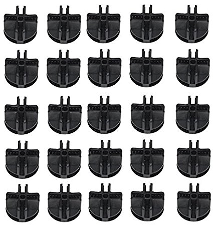 CURVED Wire Cube Plastic Connectors snap mesh organizer grid NEW! CURVED (25, Black)