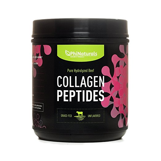 Hydrolyzed Collagen Peptides Powder by Phi Naturals Flavorless | Grass-fed Beef Paleo and Keto Friendly