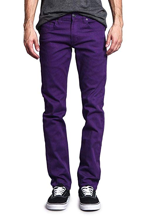 Victorious Men's Skinny Fit Color Stretch