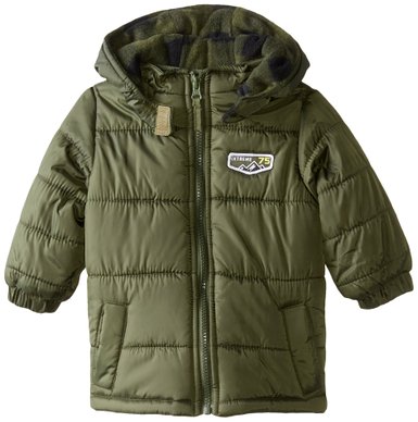 iXtreme Baby Boys Cire Puffer with Buffalo Plaid