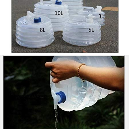 Yosoo 3L/5L/10L Collapsible Camping Emergency Survival Water Storage Carrier Bag Container Supply (3L)