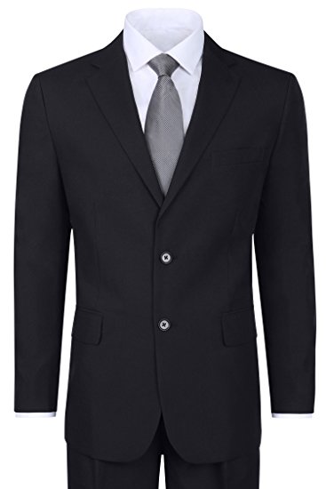 Vittorio St. Angelo Men's Classic 2 Button Suit - Regular Fit