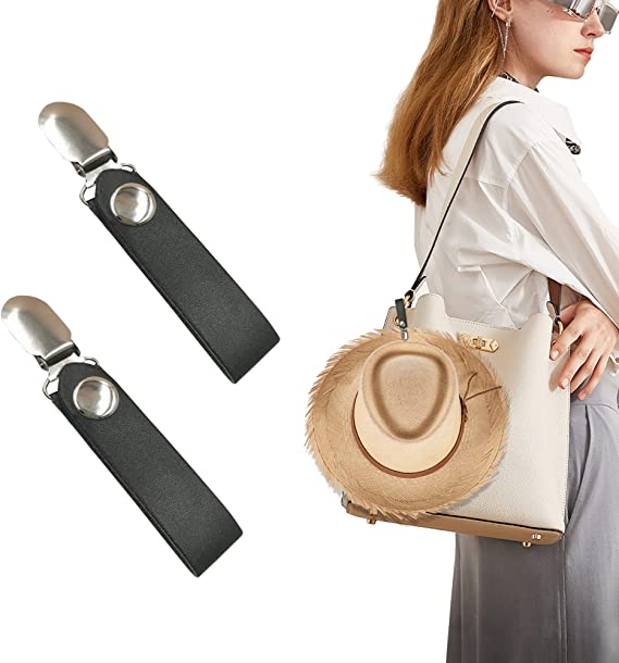 Hat Clip for Travel On Bag Luggage PU Leather Hat Holder Cruise Accessories for 2022