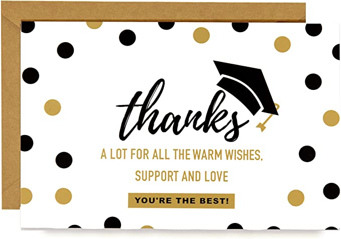 Graduation Thank You Cards 2020 With Envelopes, Attractive Graduation Cards 2020 Pack of 25 Graduation Cap Thank You Notes Cards
