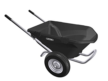 Lifetime 65034 Two Wheel Wheelbarrow, 6.5 Cubic Feet Capacity