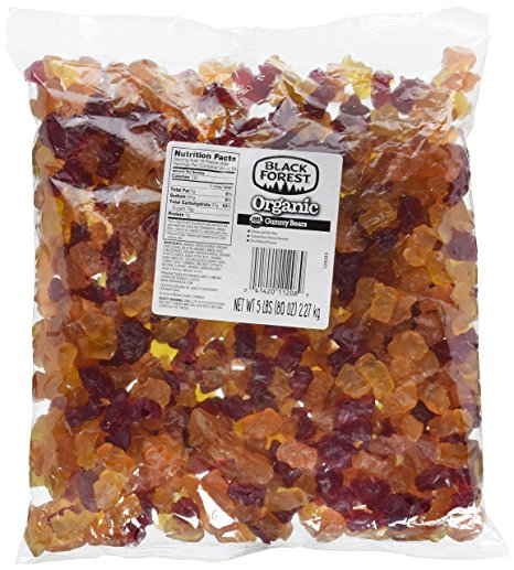 Black Forest Organic Gummy Bears Candy, 5 Pound Bulk Candy Bag