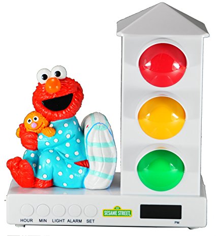 It's About Time Stoplight Sleep Enhancing Alarm Clock for Kids, Elmo's Bedtime