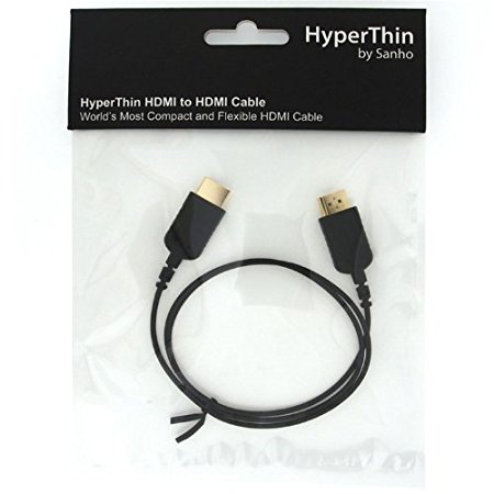 Sanho HyperThin 2.6' (0.8m) HDMI Cable, Black
