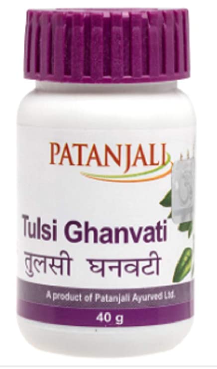 Patanjali Ayurved Limited Tulsi Ghan Vati, 40 g - Pack of 2