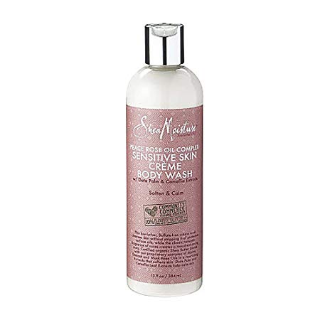 Shea Moisture Peace Rose Sensitive Skin Creme Body Wash, 13 Ounce