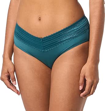 Warner's Women's No Pinching No Problems Dig-Free Comfort Waist with Lace Microfiber Hipster 5609j