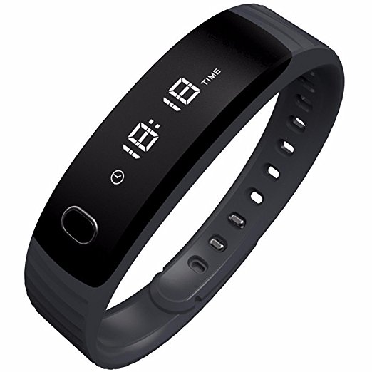 Fitness Tracker, Pedometer Warmhoming Bluetooth Sports Bracelet Activity Trackers, Fitness Track with Sleep Monitoring work for Android and iOS (Black)