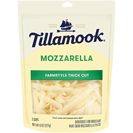Tillamook Mozzarella Shredded Cheese, 8 oz (Packaging May Vary)