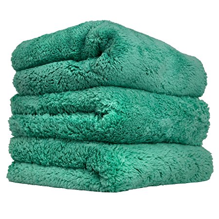 Chemical Guys MIC35603    Green 16" x 16" Happy Ending Edgeless Microfiber Towel,