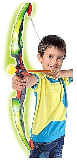 BELOXY Smart Archery Bow and Arrow Toy Archery Set with 2 LED Light 3 Suction Cup Arrow for Kids Learning Toy for 5  Year Old Boys & Girls.