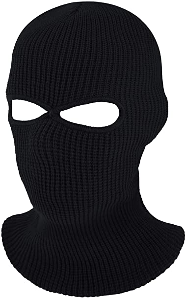 SATINIOR 3-Hole Knitted Full Face Cover Ski Mask, Adult Winter Balaclava Warm Knit Full Face Mask for Outdoor Sports