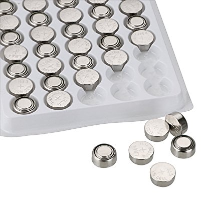 WindMax® US Seller 100 Pieces LR44 A76 L1154 AG13 357 SR44 G13 1.5V Alkaline Coin Button Cell Battery