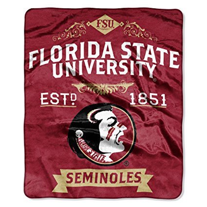 NCAA Label 50-inch by 60-inch Plush Raschel Throw