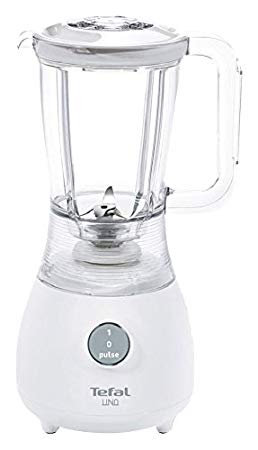 Tefal BL2201B4 Uno Blender, 1.25 L Plastic Jug with Pulse Function - White