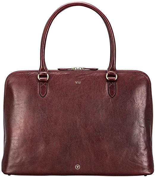 Maxwell Scott Luxury Ladies Leather Briefcase Purse for Macbook (Fiorella)