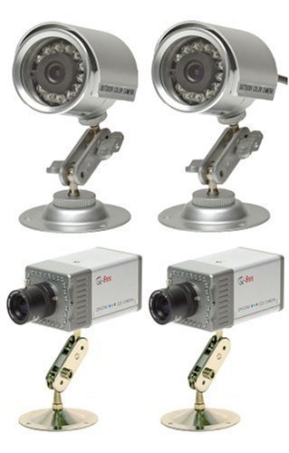 Q-See QSCCD4 2 Indoor & 2 Outdoor CCD Night Vision Cameras (Color)