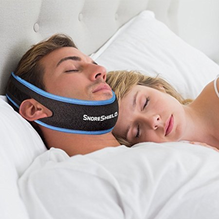SnoreShield™ Instant Snore Relief Anti Snore Chin Strap - The # 1 Snoring Cure - Snore Stopper Sleep Aid Device – Simple and Effective Snore Remedy [NEW AND IMPROVED VERSION]
